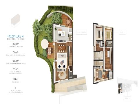 Villa T3 em Duplex com jardim privativo a estrear na Foz do Porto