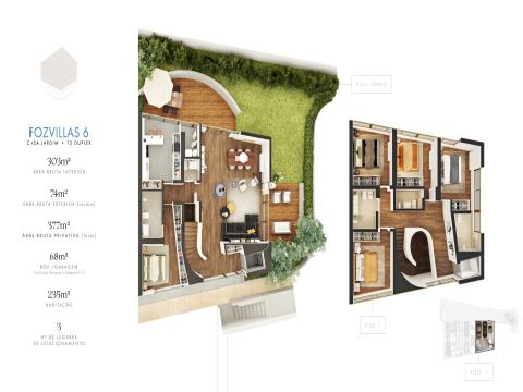 Villa T5 em Duplex com jardim privativo a estrear na Foz do Porto