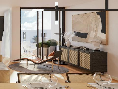 Apartamento T1 novo para venda em condomínio fechado de luxo em Leça do Balio