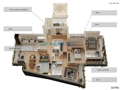 ANG764 - Apartamento T3 Novo para Venda em Leiria