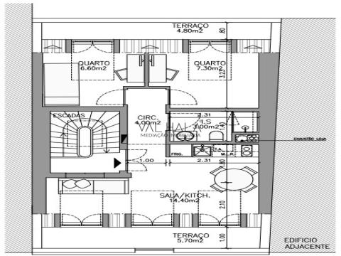 2-BEDROOM APARTMENT, TWO FRONTS, 61 m² SÃO VICENTE LISBON