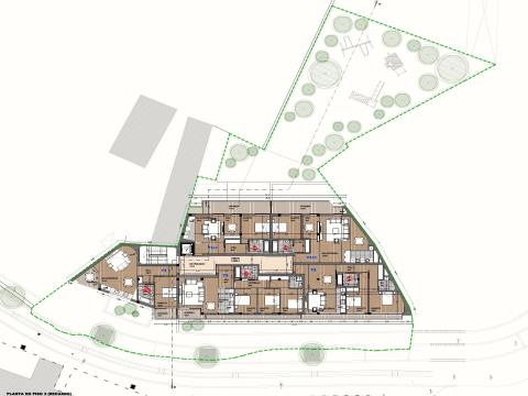 Terrain pour la construction d´un immeuble résidentiel avec projet architectural et de spécialités A